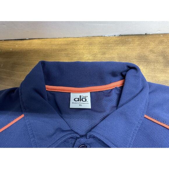Alo Coolfit Men’s Casual Athletic Blue Performance Polo Short Sleeve XL - Picture 3 of 12